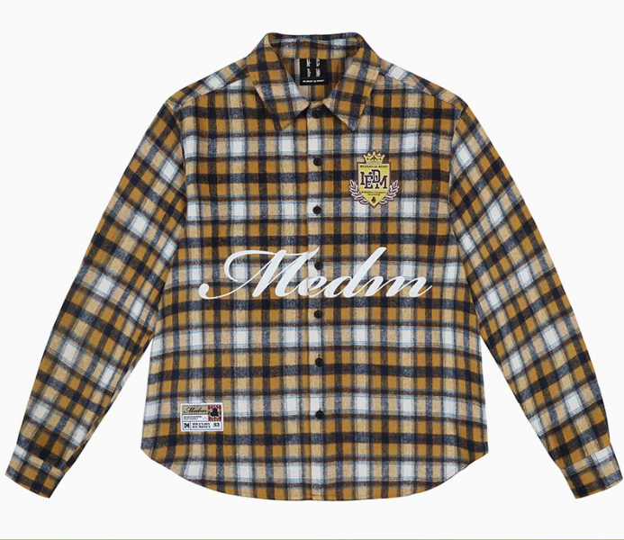 MEDM Plaid Long-sleeve T-Shirt