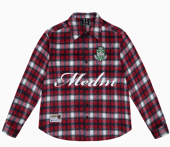 MEDM Plaid Long-sleeve T-Shirt