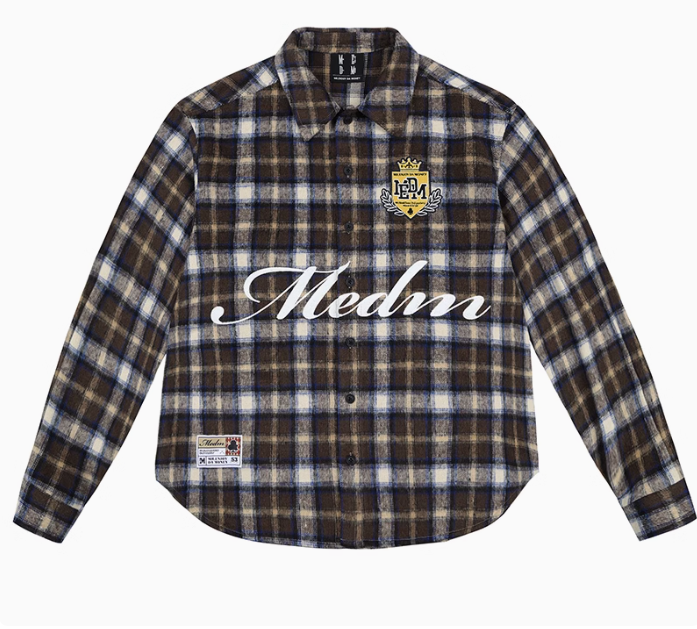 MEDM Plaid Long-sleeve T-Shirt