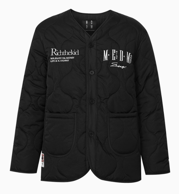 MEDM Embroidery Font Typesetting Cotton Coat