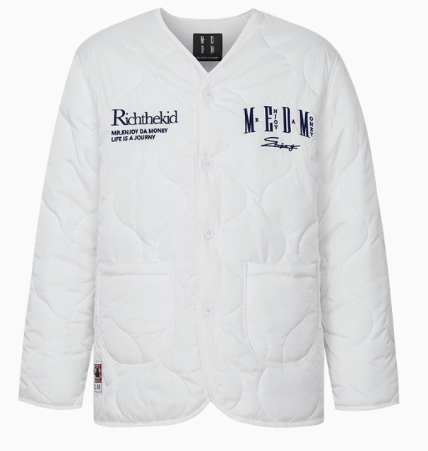 MEDM Embroidery Font Typesetting Cotton Coat