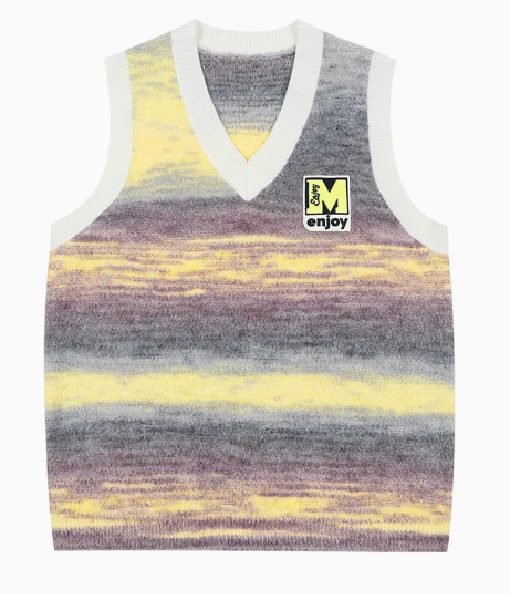 MEDM Colorful Striped Sweater Vest
