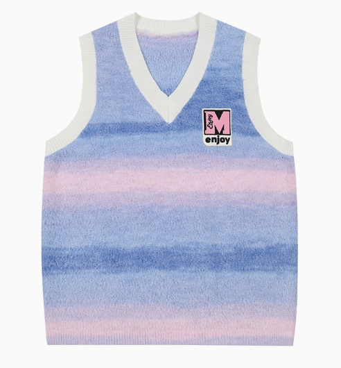 MEDM Colorful Striped Sweater Vest