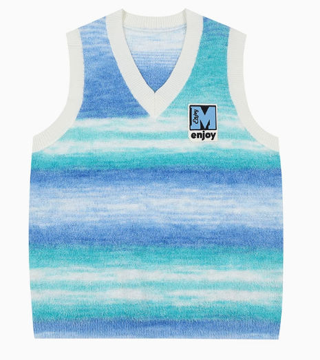 MEDM Colorful Striped Sweater Vest