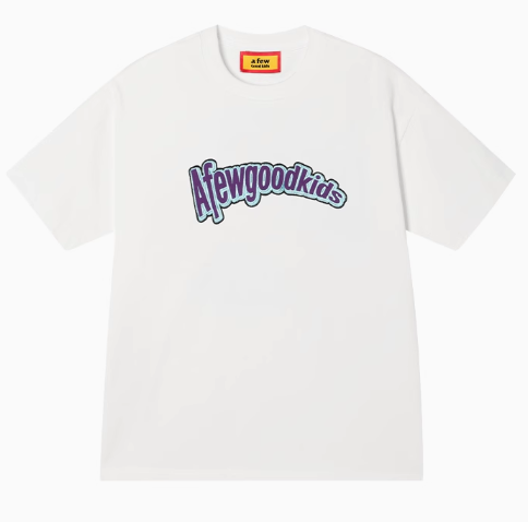 AFGK Curved Patch Embroidered Short-sleeved T-shirt