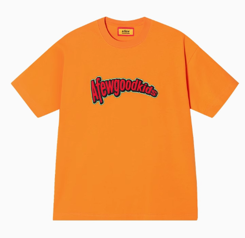 AFGK Curved Patch Embroidered Short-sleeved T-shirt