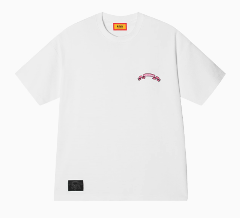 AFGK Waffle Ribbon Embroidered Short-sleeves T-shirt
