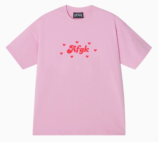 AFGK  Hearts Scattered Short Sleeve T-Shirt