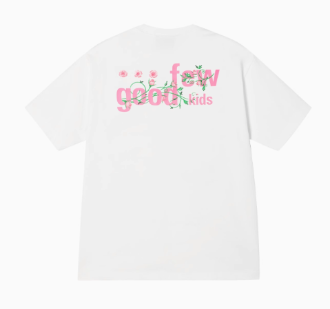 AFGK "Vine Garden" Rose Embroidered Short-sleeved T-shirt