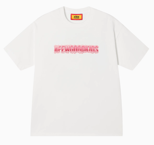AFGK Liquid Font Printed Short-sleeved T-shirt