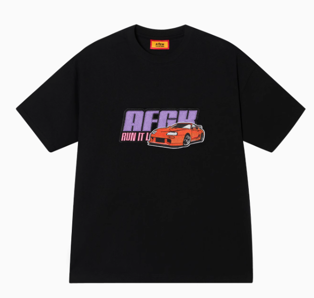 AFGK "JDM" Motorcycle Velcro Embroidered Short-sleeved T-shirt