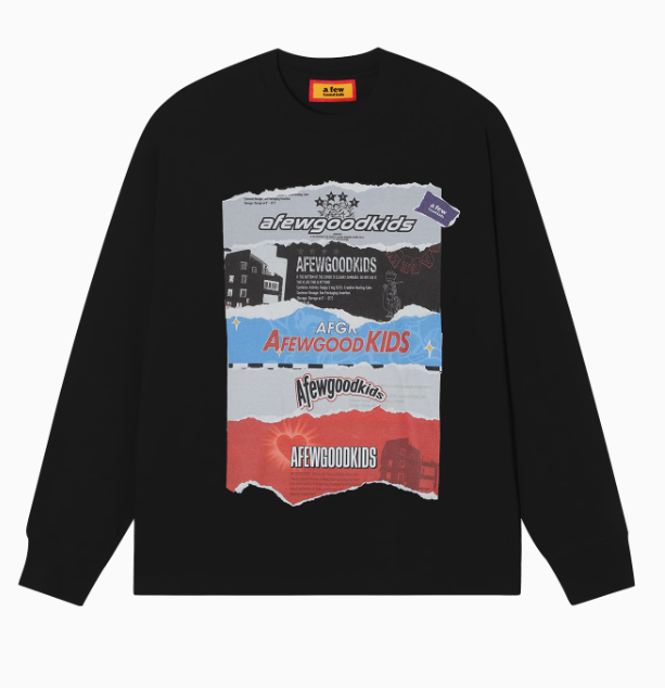 AFGK Rip Paper Poster Long Sleeve T-Shirt