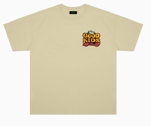 AFGK Letter Embroidered Short-sleeve T-shirt