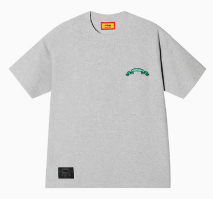 AFGK Waffle Ribbon Embroidered Short-sleeves T-shirt