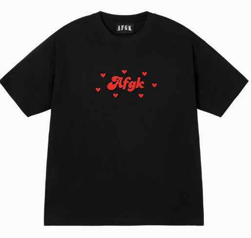 AFGK  Hearts Scattered Short Sleeve T-Shirt