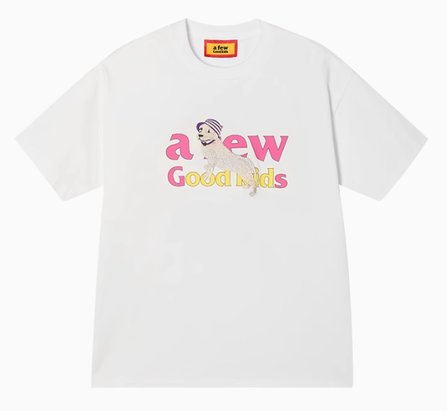 AFGK Vacation Puppy Embroidered Short Sleeve T-Shirt