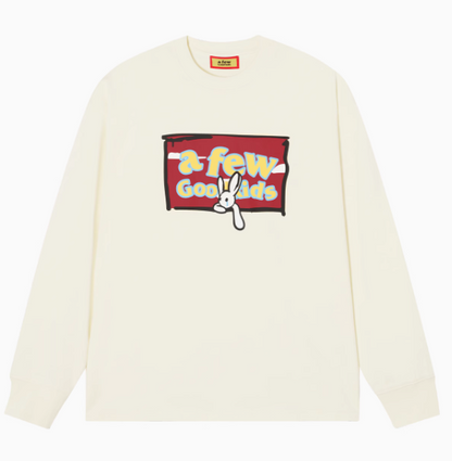 AFGK Rabbit Graffiti Print Long Sleeve T-Shirt