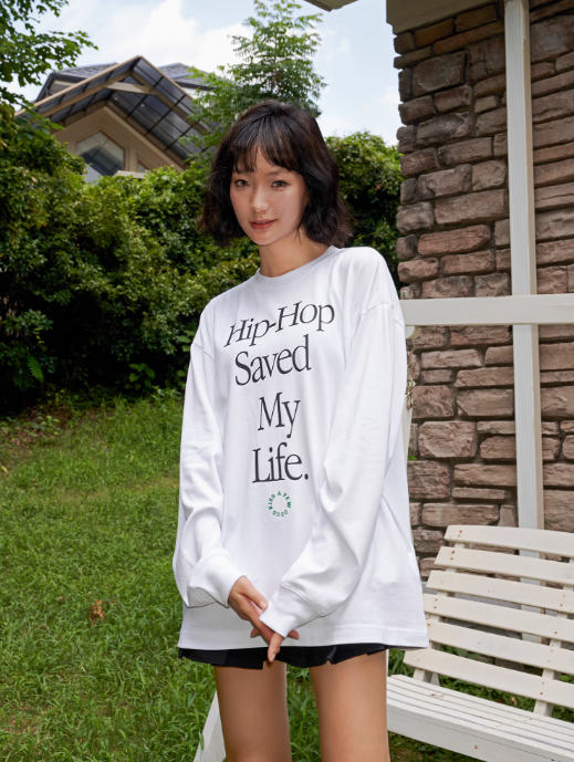 AFGK HIP-HOP SAVED MY LIFE Long-sleeved T-shirt
