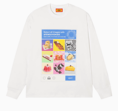 AFGK "Fast food and slow life" Washed long-sleeved T-shirt