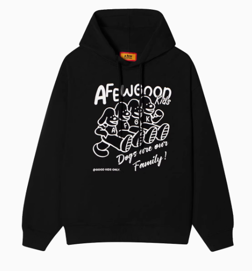 AFGK  Friendly Puppy Cartoon Plush Hoodie