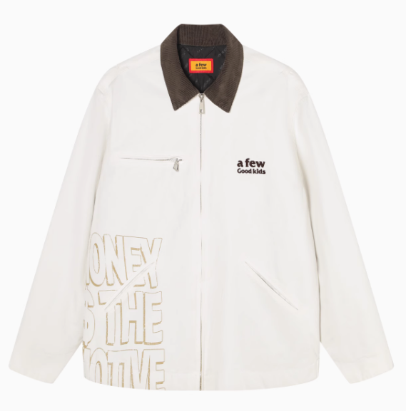 AFGK Vintage Quilted Cotton Washed Distressed Detroit Jacket