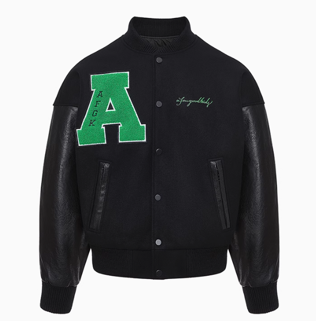 AFGK Hip-hop Baseball Varsity Jacket