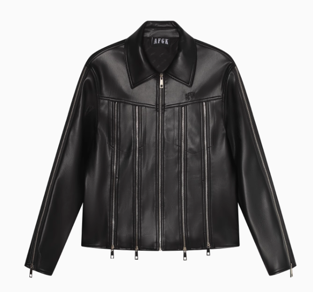 AFGK Zippered Leather Jacket