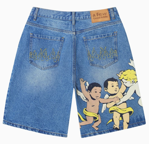 AFGK Three Angels Denim Shorts