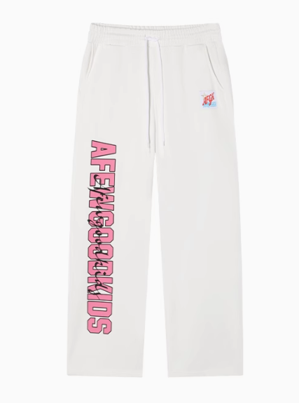 AFGK Double Row Letter Print Casual Sweatpants