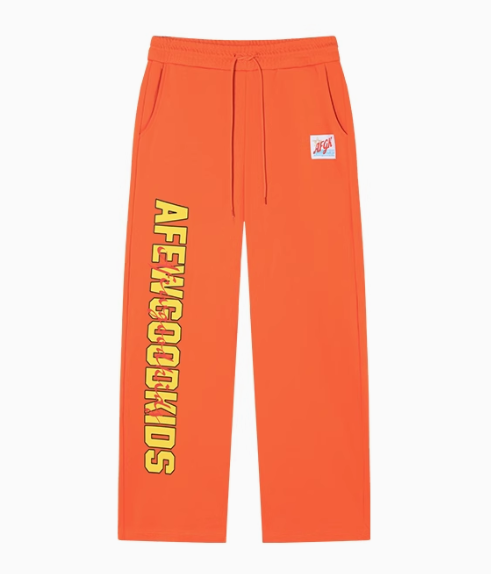 AFGK Double Row Letter Print Casual Sweatpants