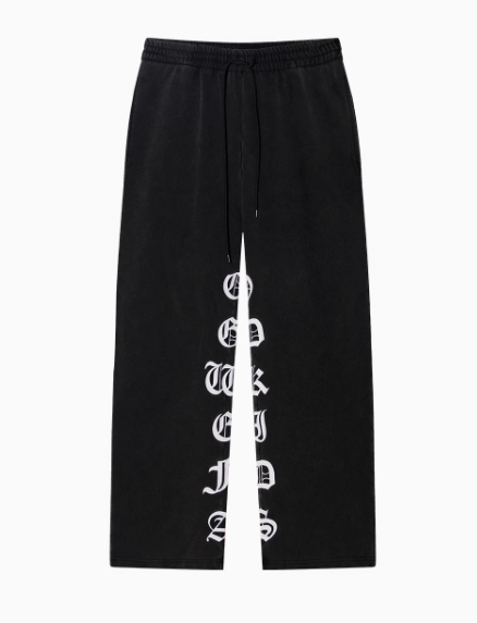 AFGK Embroidered Washed Casual Sports Pants