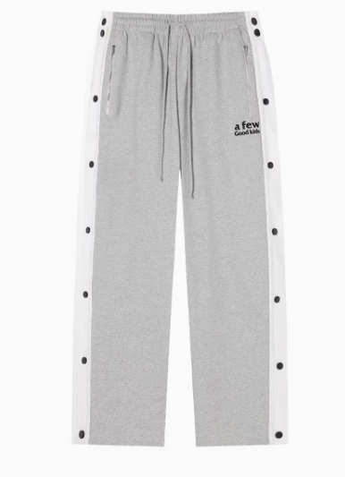 AFGK Basic Buttoned Basketball Casual Pants