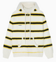 AFGK Striped Zip Hooded Cardigan Sweater
