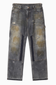 BIPOLAR Washed Dirty Blue Denim Jeans