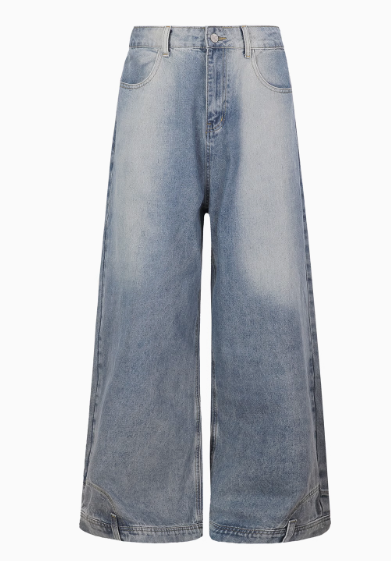 BIPOLAR Mirrored Wide-leg Jeans