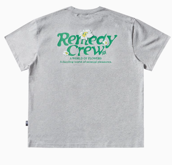 REMEDY Cartoon Floral Print Short-sleeve T-shirt