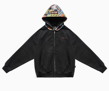 REMEDY Logo Print Hooded Sweatshirt