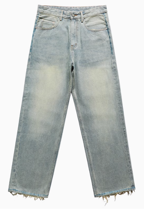REMEDY Retro Washed Frayed Jeans