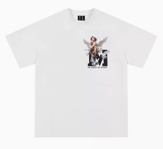 MEDM Angel Print Short-sleeve T-Shirt