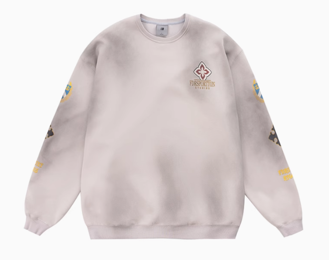 FDR Retro Dirty Round Neck Logo Print Sweatshirt