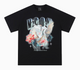 MEDM White Ink Crane Printed Short-sleeve T-shirt