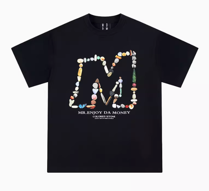 MEDM Colorful Stone M Print Short-sleeve T-Shirt