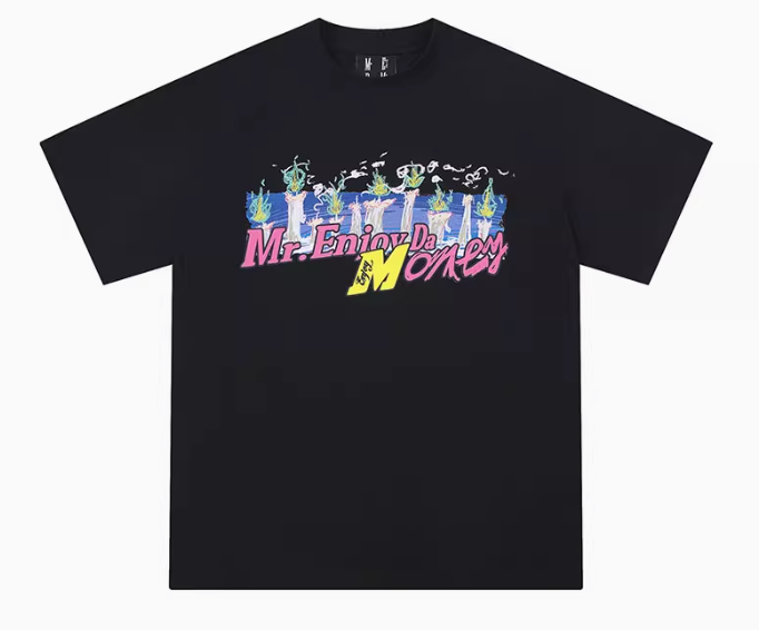 MEDM Candle Flame Embroidered Short-sleeved T-shirt