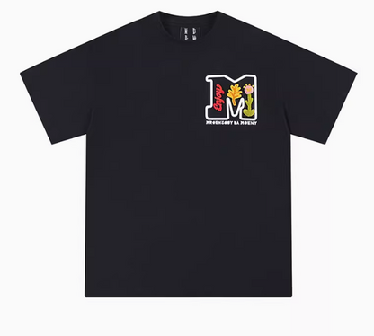 MEDM Toothbrush Embroidered Floral Short-sleeved T-shirt