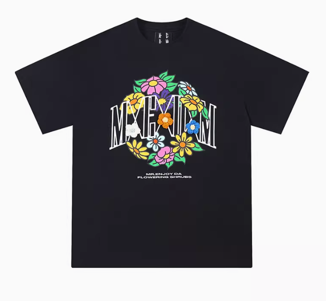 MEDM Hydrangea Design Short-sleeved T-shirt