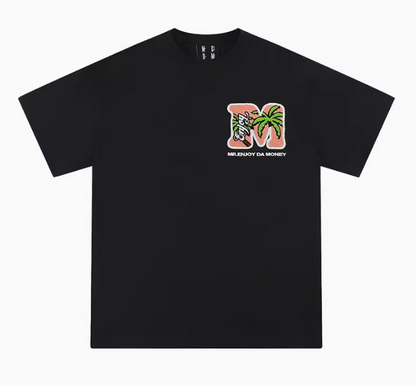 MEDM Toothbrush Embroidered Coconut Tree Short-sleeved T-shirt