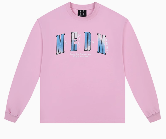 MEDM Toothbrush Embroidered Patch Long-sleeved T-shirt