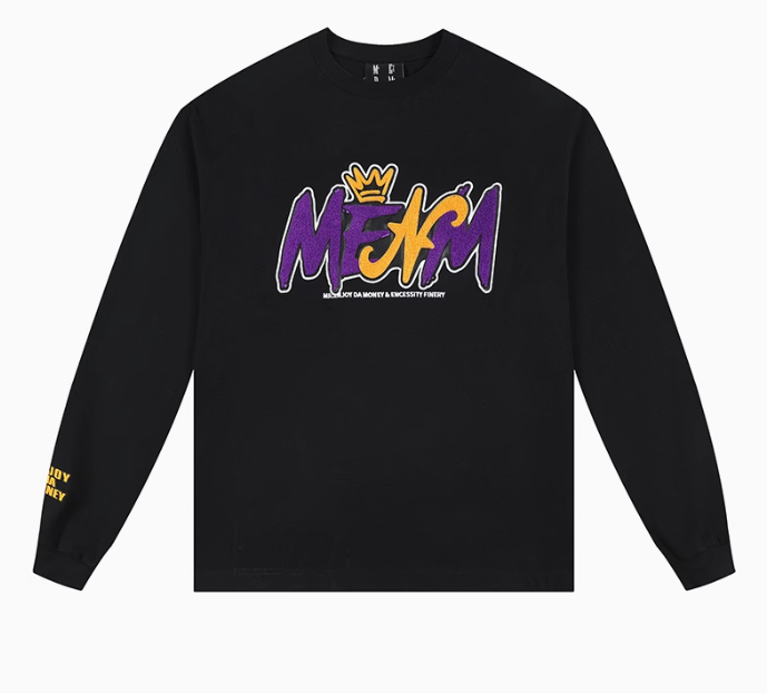 MEDMxNecessityFinery Toothbrush Embroidered Long-sleeved T-shirt