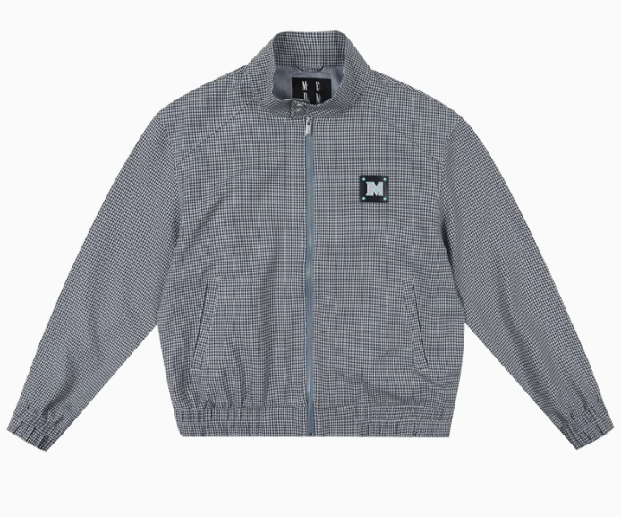 MEDM Houndstooth Stand Collar Casual Jacket