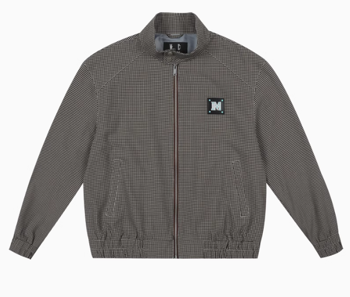 MEDM Houndstooth Stand Collar Casual Jacket